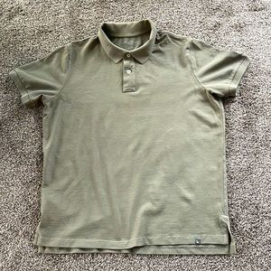 Eddie Bauer Classic Fit Green Polo Shirt, Size Large